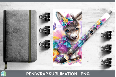 Donkey Pen Wrap Farm Rainbow Summer Sublimation Pen Designs