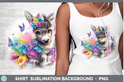 Donkey Shirt Farm Rainbow Summer Sublimation Background Desi
