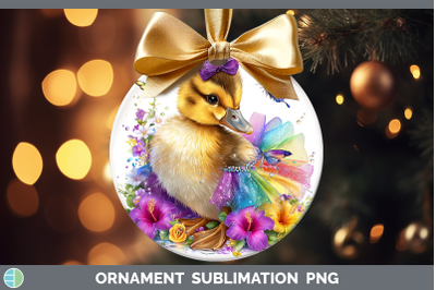 Duck Ornament Farm Rainbow Summer Sublimation Bauble Designs