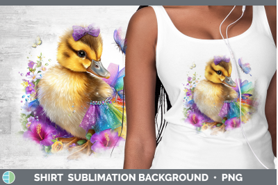 Duck Shirt Farm Rainbow Summer Sublimation Background Design