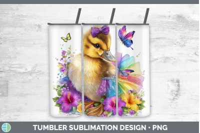 Duck Tumbler Farm Rainbow Summer Sublimation 20 oz Skinny Tu