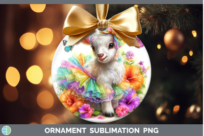 Goat Ornament Farm Rainbow Summer Sublimation Bauble Designs