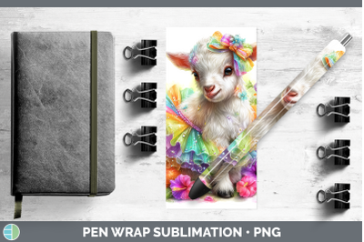 Goat Pen Wrap Farm Rainbow Summer Sublimation Pen Designs