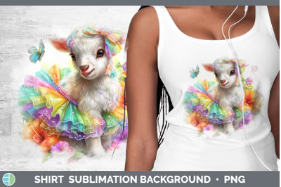 Goat Shirt Farm Rainbow Summer Sublimation Background Design