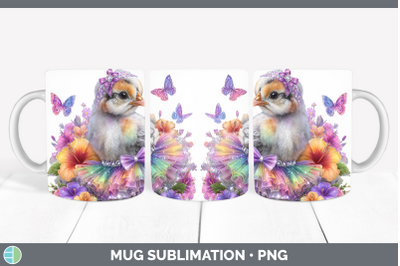Guinea Hen Mug Wrap Farm Rainbow Summer Sublimation Coffee C