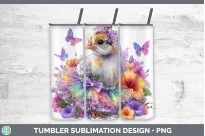 Guinea Hen Tumbler Farm Rainbow Summer Sublimation 20 oz Ski
