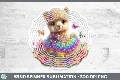 Alpaca Wind Spinner Farm Rainbow Summer Sublimation Spinner