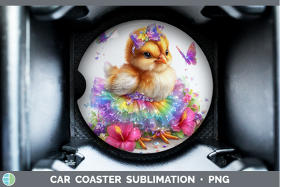 Chicken Car Coaster Farm Rainbow Summer Sublimation Drink Ma