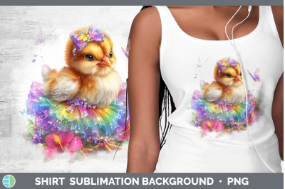 Chicken Shirt Farm Rainbow Summer Sublimation Background Des