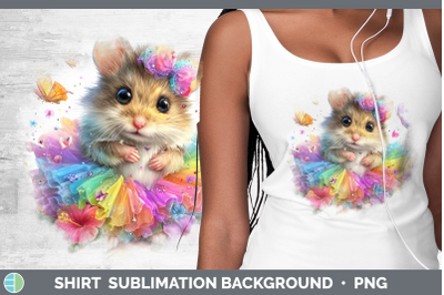 Mouse Shirt Farm Rainbow Summer Sublimation Background Desig