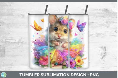 Mouse Tumbler Farm Rainbow Summer Sublimation 20 oz Skinny T