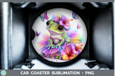 Bullfrog Car Coaster Farm Rainbow Summer Sublimation Drink M