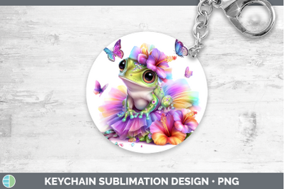 Bullfrog Keychain Farm Rainbow Summer Sublimation Keyring De