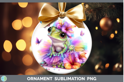 Bullfrog Ornament Farm Rainbow Summer Sublimation Bauble Des