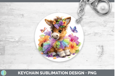 Mule Keychain Farm Rainbow Summer Sublimation Keyring Design