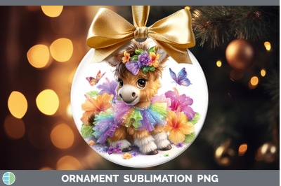 Mule Ornament Farm Rainbow Summer Sublimation Bauble Designs