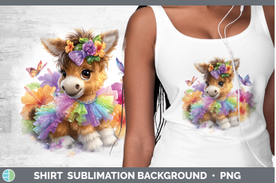 Mule Shirt Farm Rainbow Summer Sublimation Background Design