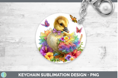 Goose Keychain Farm Rainbow Summer Sublimation Keyring Desig