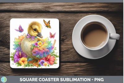 Goose Square Coaster Farm Rainbow Summer Sublimation Drink M