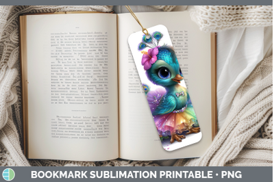 Peacock Bookmark Farm Rainbow Summer Sublimation Printable D
