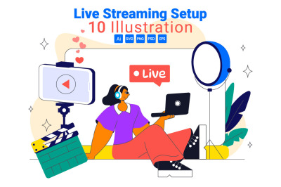 10 Live Streaming Setup Illustration