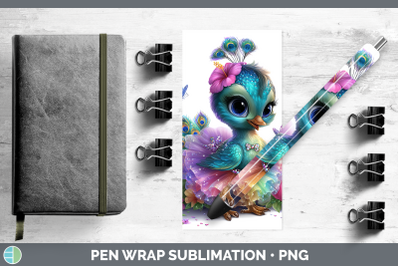 Peacock Pen Wrap Farm Rainbow Summer Sublimation Pen Designs