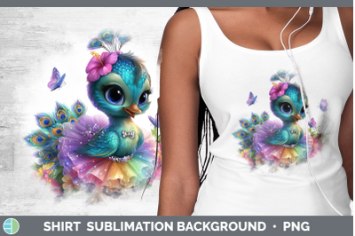 Peacock Shirt Farm Rainbow Summer Sublimation Background Des