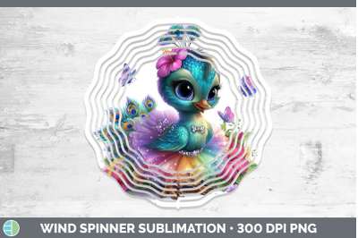 Peacock Wind Spinner Farm Rainbow Summer Sublimation Spinner