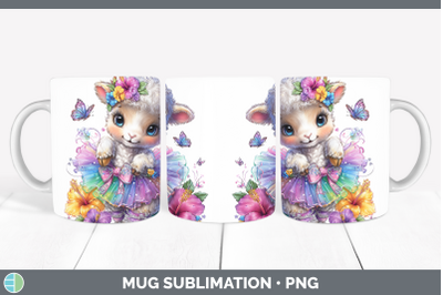Sheep Mug Wrap Farm Rainbow Summer Sublimation Coffee Cup De