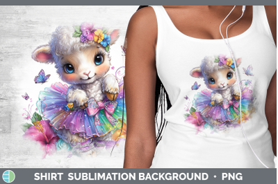 Sheep Shirt Farm Rainbow Summer Sublimation Background Desig