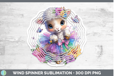 Sheep Wind Spinner Farm Rainbow Summer Sublimation Spinner D