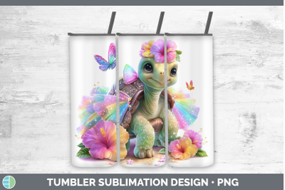 Tortoise Tumbler Farm Rainbow Summer Sublimation 20 oz Skinn