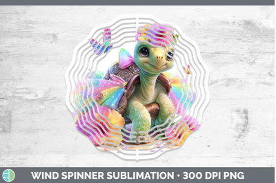Tortoise Wind Spinner Farm Rainbow Summer Sublimation Spinne