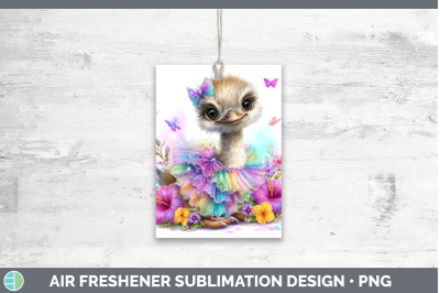 Ostrich Air Freshener Farm Rainbow Summer Sublimation Car Sc