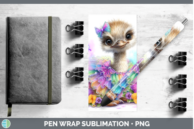 Ostrich Pen Wrap Farm Rainbow Summer Sublimation Pen Designs