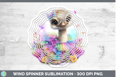 Ostrich Wind Spinner Farm Rainbow Summer Sublimation Spinner