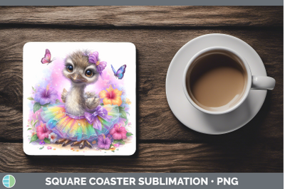 Emu Square Coaster Farm Rainbow Summer Sublimation Drink Mat
