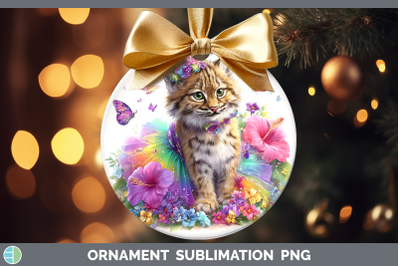 Andean Mountain Cat Ornament Wild Cats Rainbow Summer Sublim
