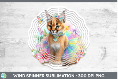 Caracal Wind Spinner Wild Cats Rainbow Summer Sublimation Sp