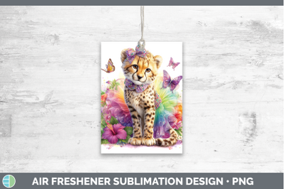 Cheetah Air Freshener Wild Cats Rainbow Summer Sublimation C