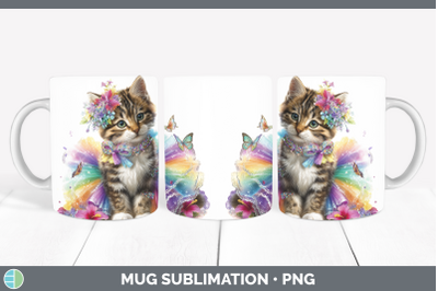 European Wildcat Mug Wrap Wild Cats Rainbow Summer Sublimati