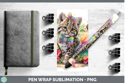 Geoffroys Cat Pen Wrap Wild Cats Rainbow Summer Sublimation