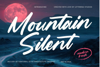 Mountain Silent - Modern Brush Font