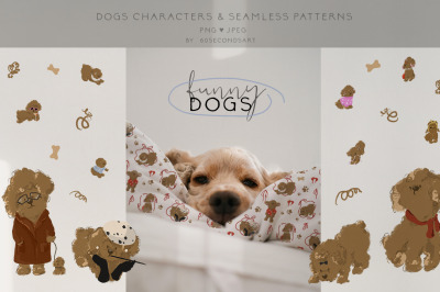 Cute funny dogs Patterns