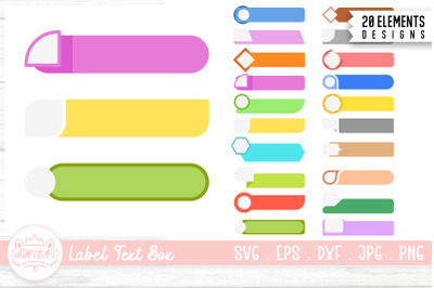 Label text box elements for infographic elements