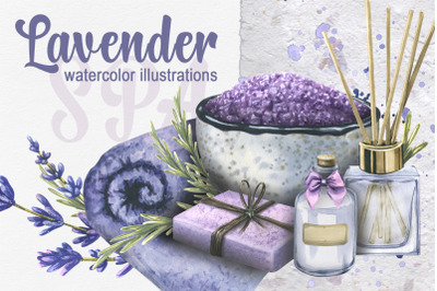 Lavender Spa Watercolor Set