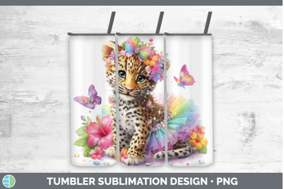 Leopard Tumbler Wild Cats Rainbow Summer Sublimation 20 oz S