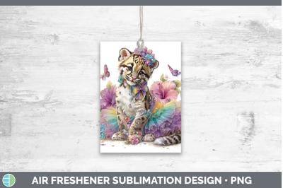 Leopard Clouded Air Freshener Wild Cats Rainbow Summer Subli