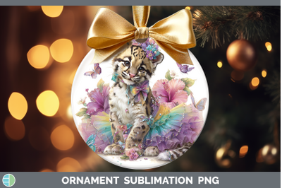 Leopard Clouded Ornament Wild Cats Rainbow Summer Sublimatio