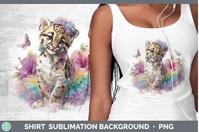 Leopard Clouded Shirt Wild Cats Rainbow Summer Sublimation B